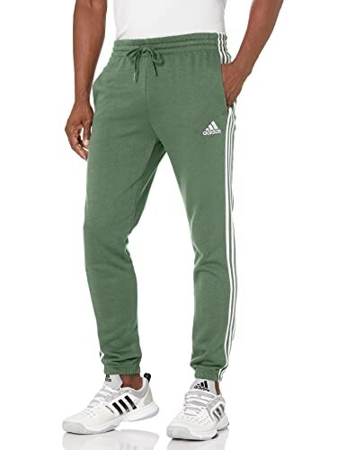 adidas men's essentials fleece regular tapered cargo pants