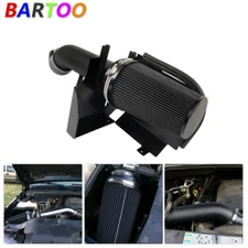 4IN Black Cold Air Intake+Heat Shield Kit For GMC/Chevy V8 4.8L/5.3L/6.0L 99-06