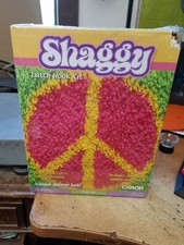 Caron Shaggy Latch Hook Kit SGY002 Peace Sign 12" X 12" New in Damaged Box