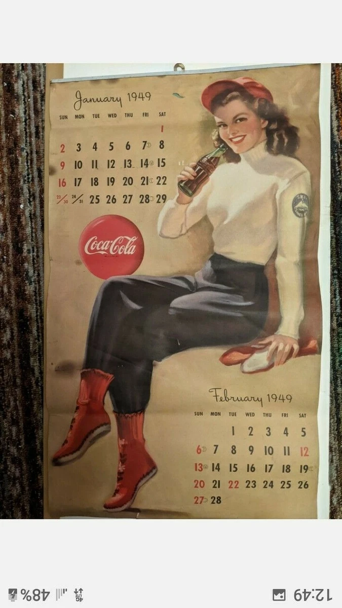 1949 Original Coca Cola Calendar | eBay