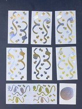 Mrs. Grossman's Sticker Lot of 8 Hologram Foil Mods Sheets Vintage Swirls 1987