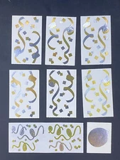 Mrs. Grossman's Sticker Lot of 8 Hologram Foil Mods Sheets Vintage Swirls 1987