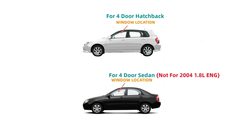 Driver/Left Side Front Door Window Glass For 2005-2009 Kia Spectra/Spectra5 - Изображение 3 из 3