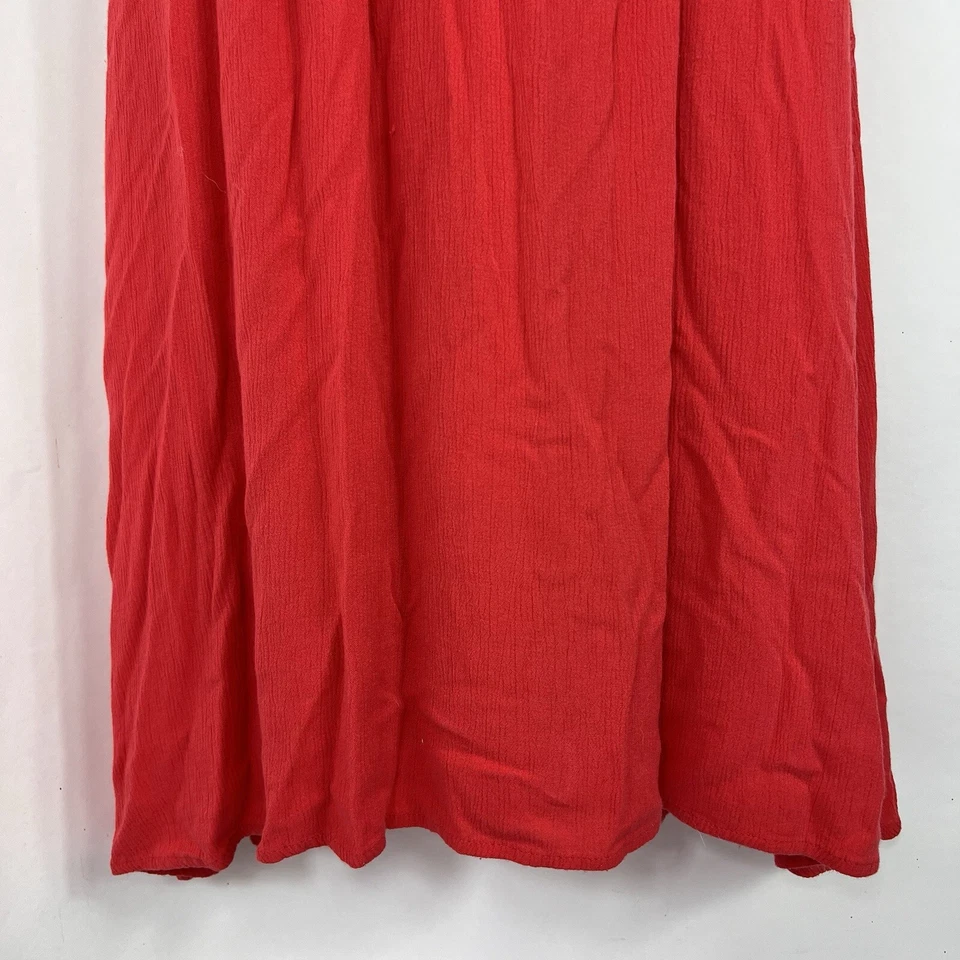 Vestido Wayf para mujer XS manga corta cuello en V línea A debajo de la rodilla calce y acampanado rosa Foto 4 de 4