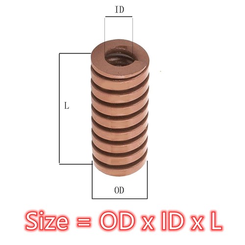 Compression Die Spring Diameter 8mm - 35mm Brown Heavy Load Duty Pressure Spring - Picture 10 of 19