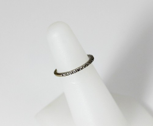 18K White Gold SI2/K Diamond Wedding Anniversary Band Ring Size 7.75 - 11773 - Picture 8 of 12