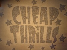 CHEAP THRILLS VINTAGE 1970's HEADSHOP GLITTER IRON ON TRANSFER -NICE, B-16
