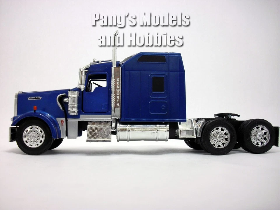Kenworth W900 Sleeper Truck Cab 1/32 Scale Diecast Model by Newray - BLUE - Image 3 of 4