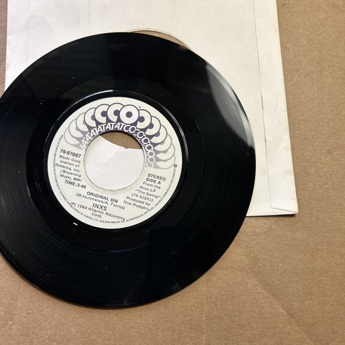 INXS Original Sin/Stay Young 1981 ATCO Records 45 - Picture 2 of 4