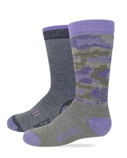 Muck Boot Youth Girls Merino Wool Blend Boot Socks 2 Pair Pack