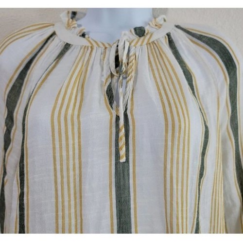 Nuevo con etiquetas Top campesino pequeño Lucky Brand para mujer - cuello redondo con volantes, ligas suaves... - Imagen 6 de 10