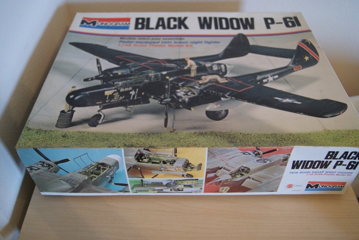MONOGRAM - BLACK WIDOW P-61 - 1/48 SCALE UNASSEMBLED MODEL | eBay