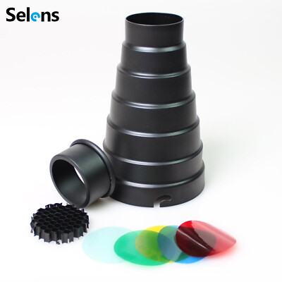 Photography Studio Flash konische Snoot Lichtsteuerung für Elinchrom mit Wabe