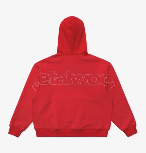 METALWOOD Reverse Twinkle Logo Hoodie Tomatenrot Inside Out - Größe M - NEU - Bild 3 von 7