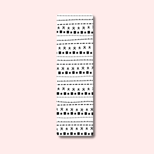 Cute Aesthetic Bookmark for Books, Gift For Bookworms, Black & White, Laminated