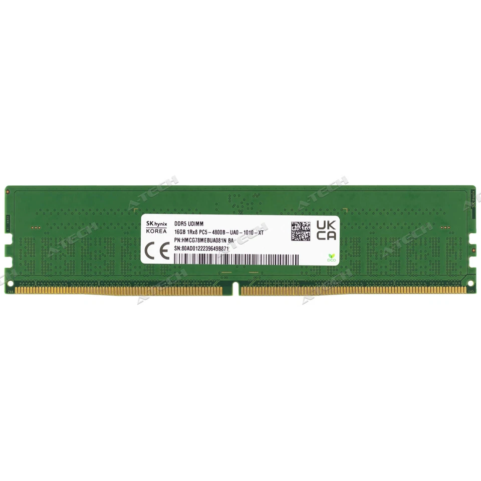 Hynix 16GB DDR5-4800 DIMM HMCG78MEBUA081N HMCG78MEBUA084N Desktop Memory RAM - Image 2 of 4