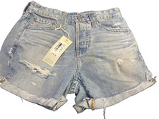 AG ADRIANO THE ALEX Distressed 100 COTTON BOYFRIEND SHORT 24