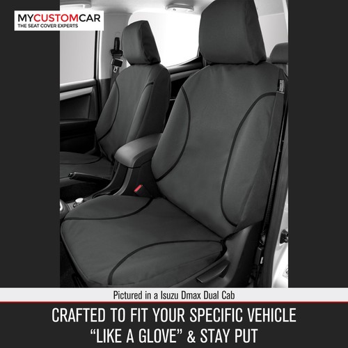 For Toyota HiAce Bus Crew Van 2005-2019 TRADIES Waterproof Canvas Seat Covers - Picture 3 of 14