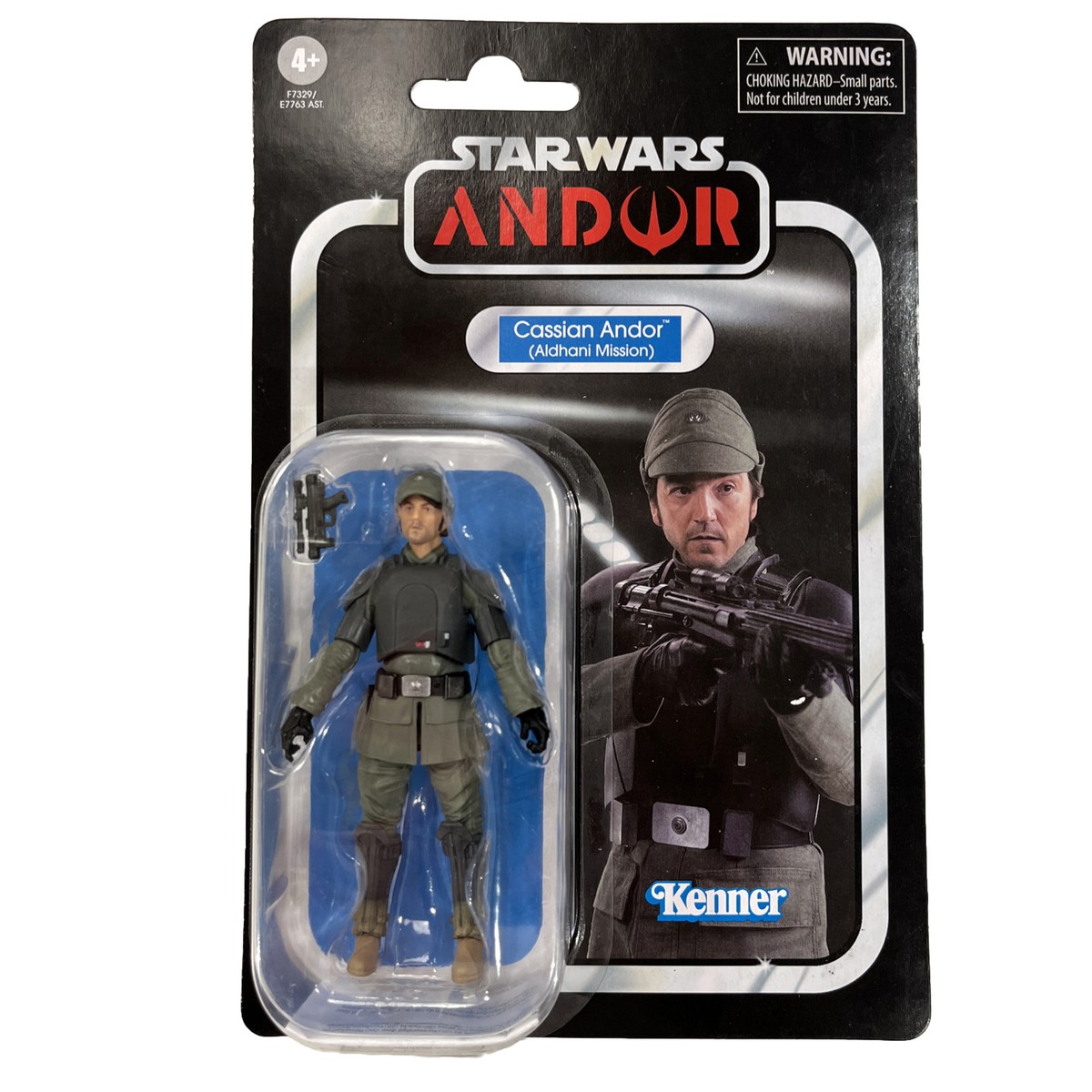 Star Wars Hasbro The Vintage Collection Cassian (Missione Aldhani) Andor 9,5 cm Action Figure, Multicolore, 3.75 inch, F7329