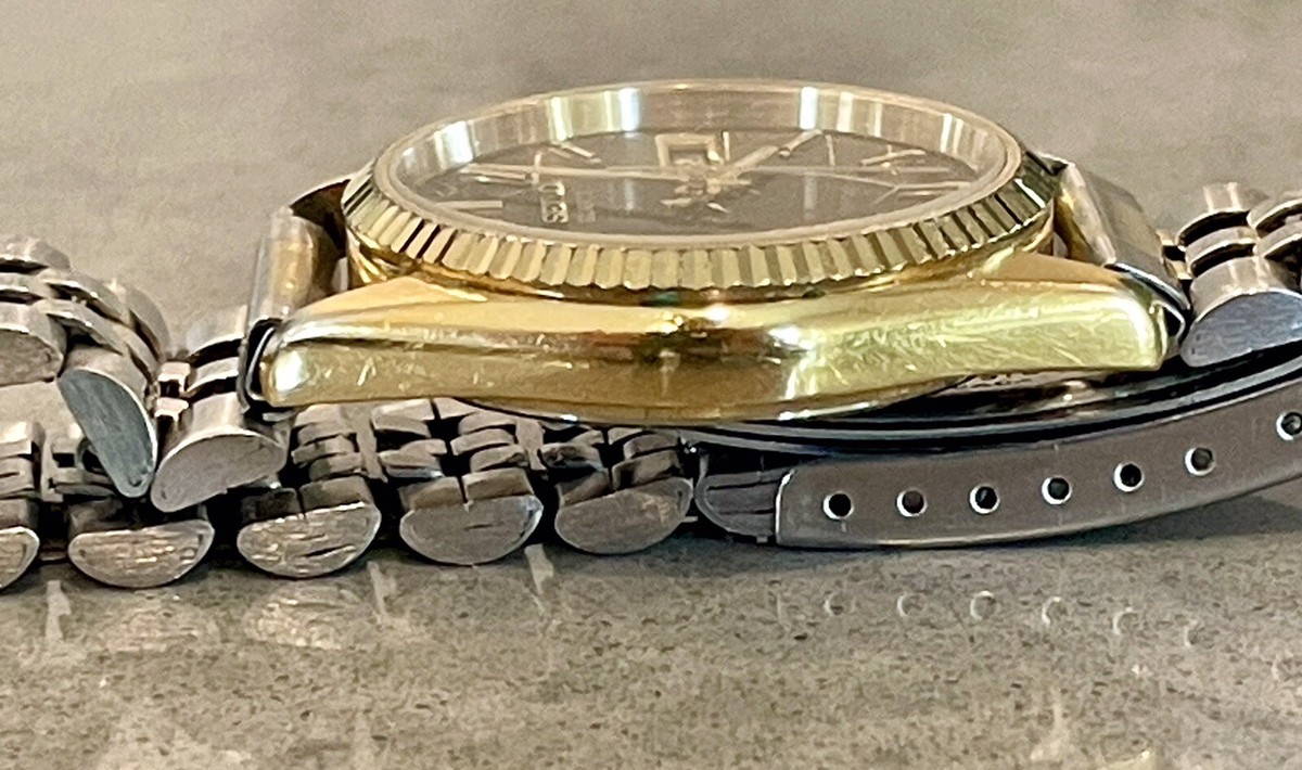 Seiko Men's Wrist Watch 7N33-6A20 Water Resistant Gold Tone New