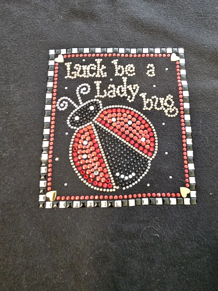Christine Alexander Vintage Ladybug Sweater - Large, Red & Black, Made in USA,#A - Image 2 of 4