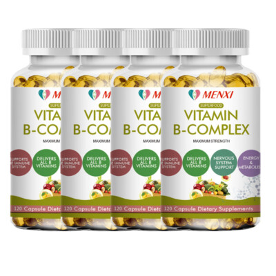 Vitamin B Complex Supplement 8 Super B Vits 60 Capsules with Inositol, Choline
