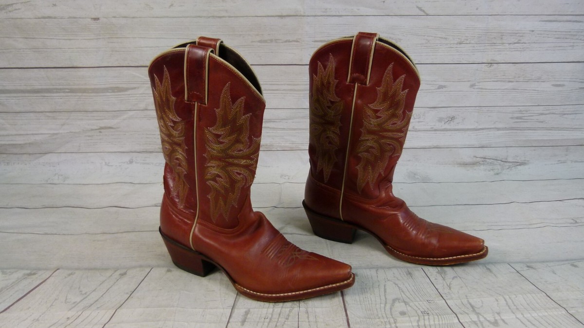 Bottes Western Cowboy Femme Sonora Double H Marron - Taille 7M US, Cuir, Occasion