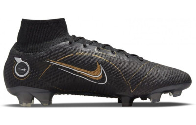 Nike Mercurial Superfly 8 FG Black Metallic Silver Gold