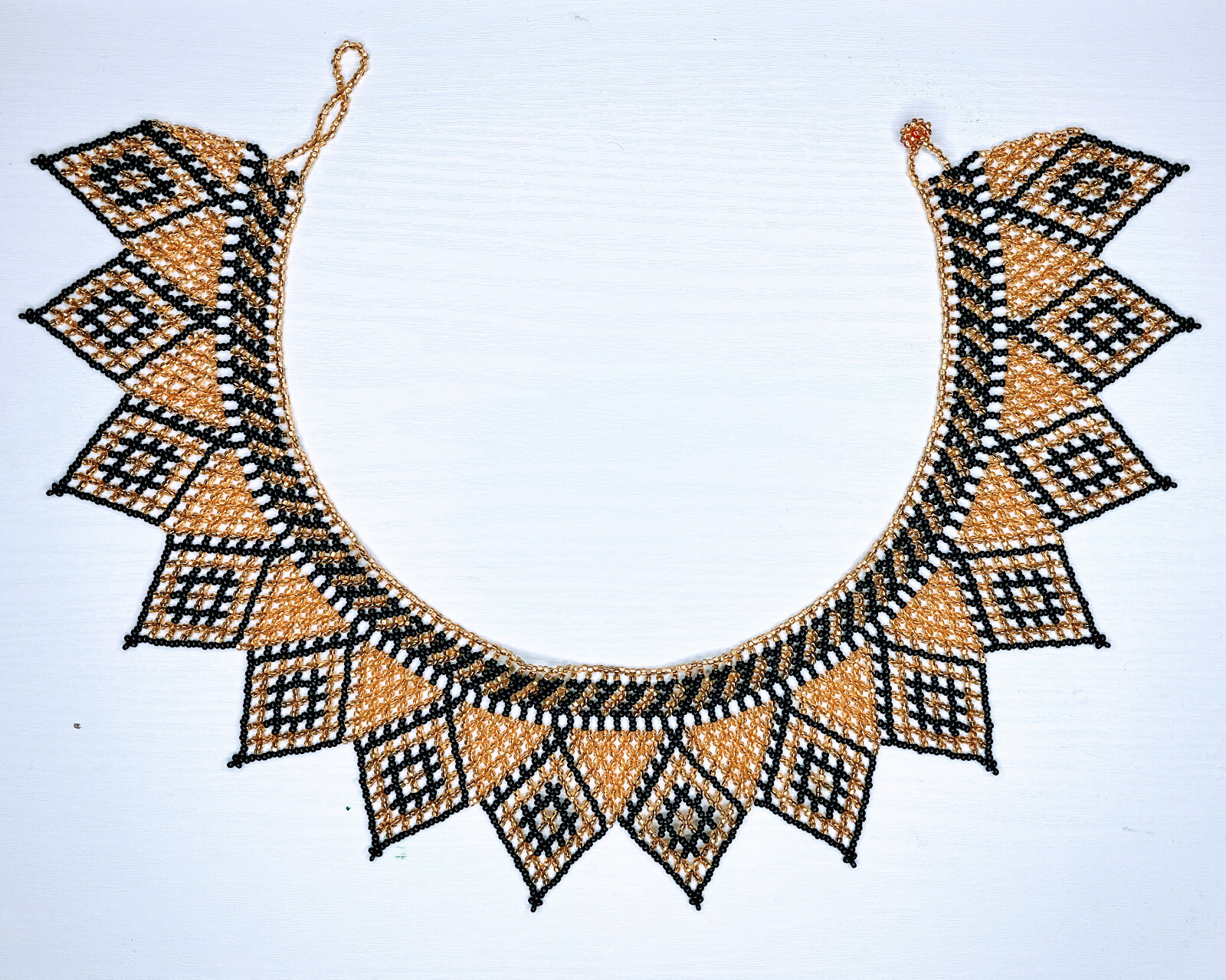 Handmade Mexican Aztec Beaded Choker Necklace