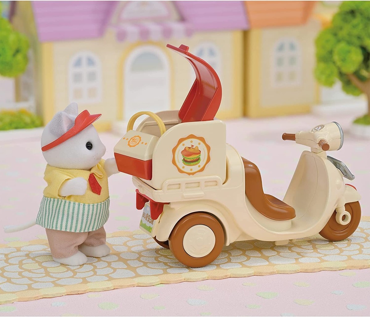 【新品•未開封】シルバニアファミリー⭐️ Hamburger Restaurant Epoch Sylvanian Families Fresh Hamburger Wagon Mi-91 Toy Dollhouse