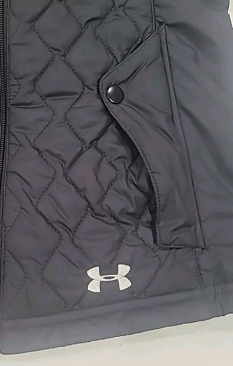Under Armour "Sagamore Racing" Black Zip Front Packable PrimaLoft Vest Sm Women View 3
