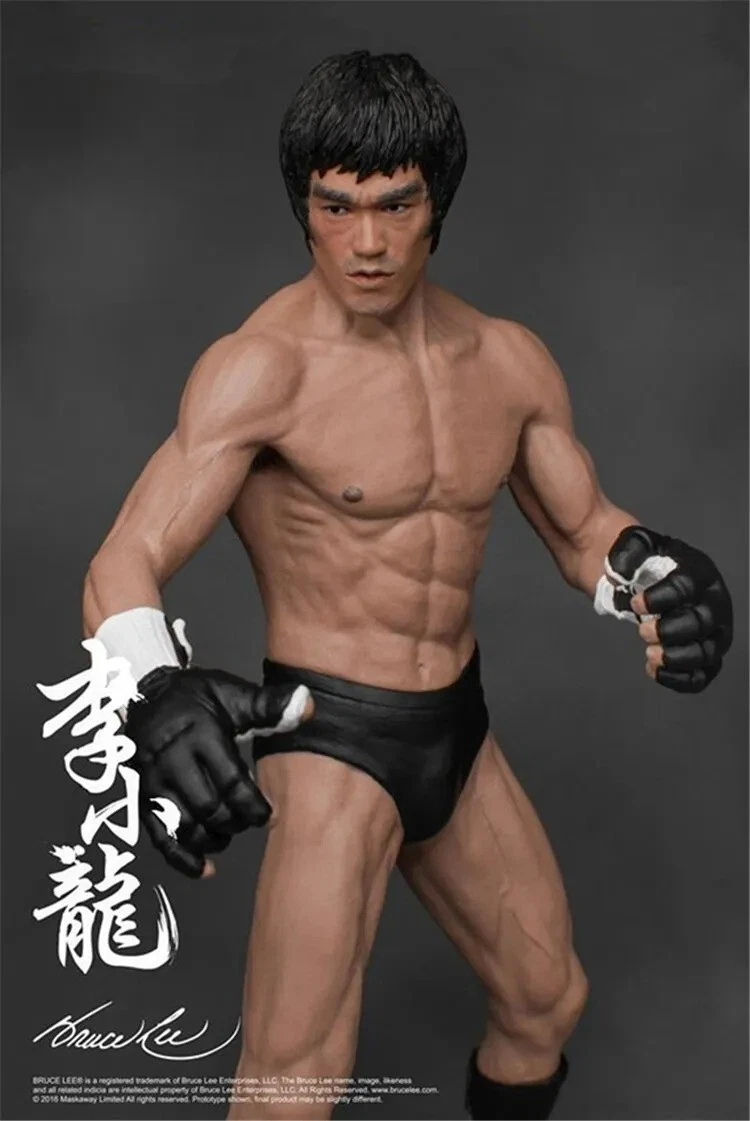 19cm Bruce Lee Action Figure Fighting Version PVC Collection Model