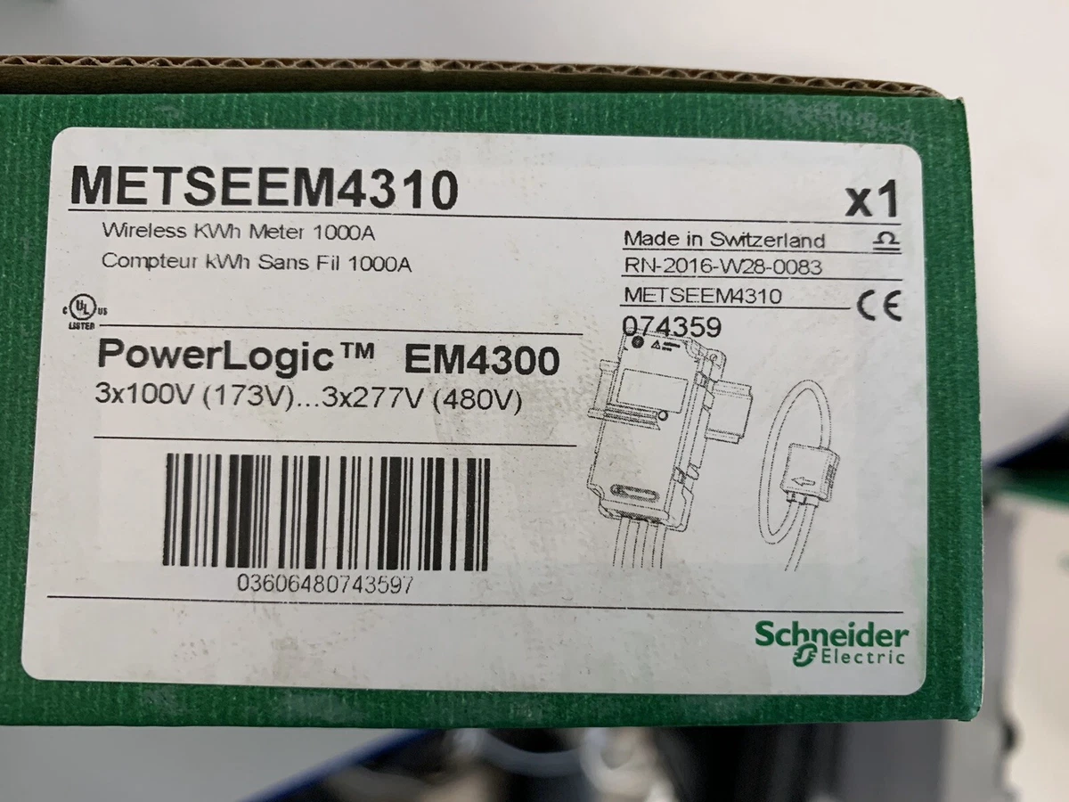 1ps NEW PowerLogic EM4300 Energy Meter METSEEM4310 1000A Zigbee