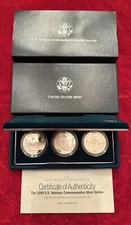 United States Veterans Commemorative Silver Dollars 3 Piece Set BU $1 OGP COA