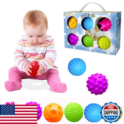 Rohsce Baby Textured Multi Sensory Toys Massage Ball Gift Set Bpa For Toddlers