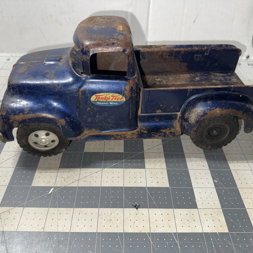 1957 Tonka Step side  Blue Original Pick Up Truck Vintage - Image 2 of 4