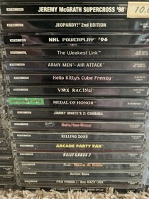 x84 PS1 Video Game Lot! Untested - Some Complete - Metal Gear Army Men NBA Qbert