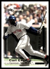 Carl Everett 2001 Fleer Triple Crown #58 Red Sox MLB READ FREE SHIP AutographDen