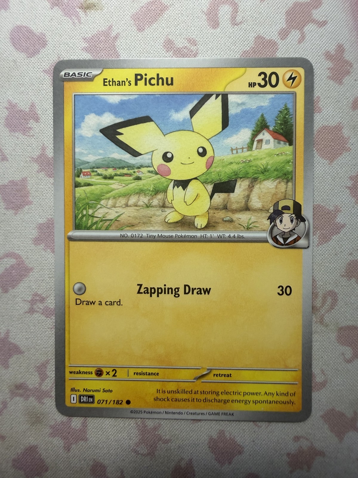 Ethan's Pichu Common SV10: Destined Rivals 071/182 NM