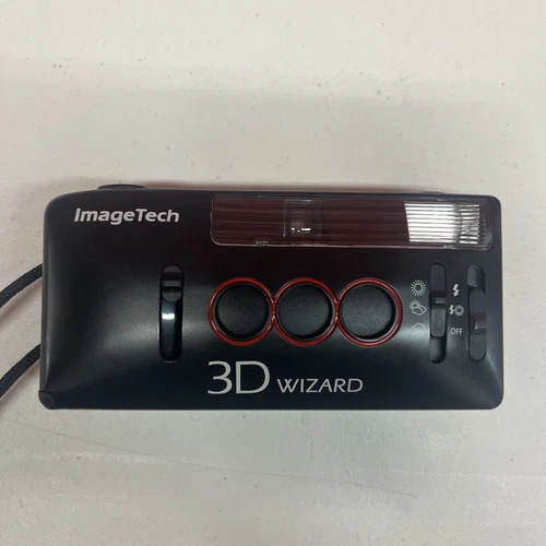 ImageTech 3D Wizard 35mm Film Point & Shoot Camera Triple-Lens Clean