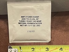 Agente antiespuma para turbo levadura o vino antes de la fermentación paquete de 2 5 gramos