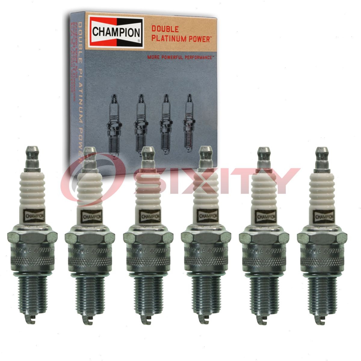 6 pc Champion Double Platinum Spark Plugs for 1974-1976 Triumph TR6 Ignition qf