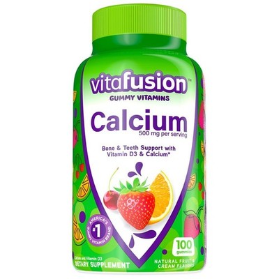 Vitafusion Chewable Calcium Gummy Vitamins for Bone and Teeth Support, Fruit...