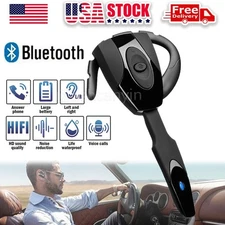 Trucker Bluetooth Headset Wireless Dual Mic Noise Cancelling Earpiece Earbuds