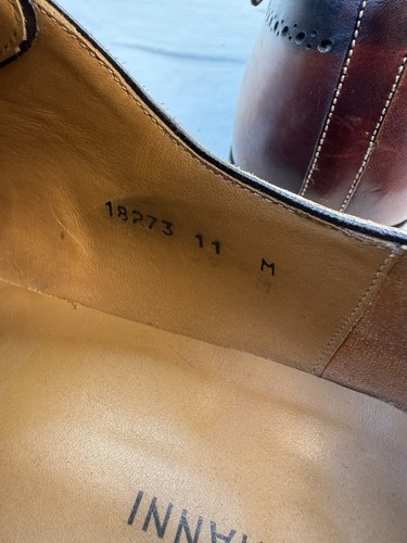 $449 Brown Magnanni Leather Oxford Shoes MENS 11M - Picture 9 of 9