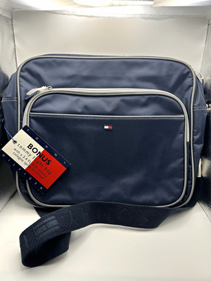 Tommy Hilfiger Navy Messenger Crossbody Bag with Adjustable Strap.