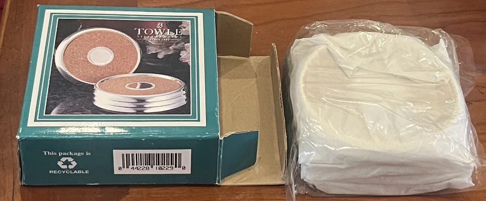 Набор посеребренных подставок Towle Silversmiths новый в коробке - Изображение 2 из 2