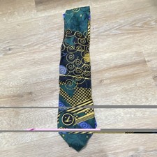 Careers Cravat Men's Green Black Gold Blue Abstract Geometric Silk Satin Tie