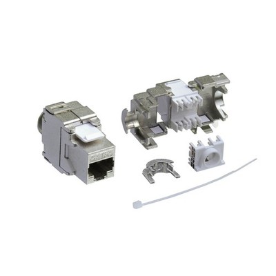 ProfiPatch Keystone Jack Modul Cat.6a RJ45 STP werkzeuglos Netzwerk Adapter LAN