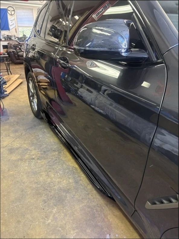 Pair Gloss Black Side Skirt For BMW X3 G01 X4 G02 X3M X4M M Sport 2018-2022 2023 Foto 2 de 4